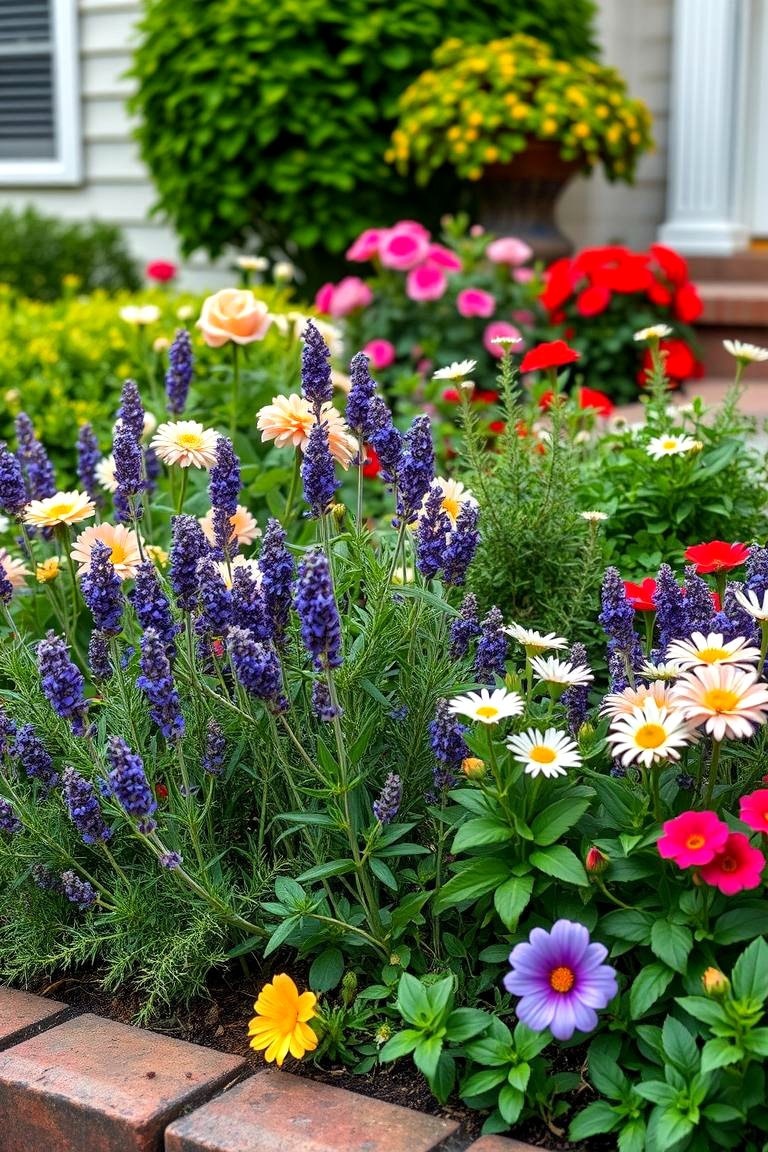 Aromatic Herb and Flower Bed - 25 Front Yard Flower Bed Ideas