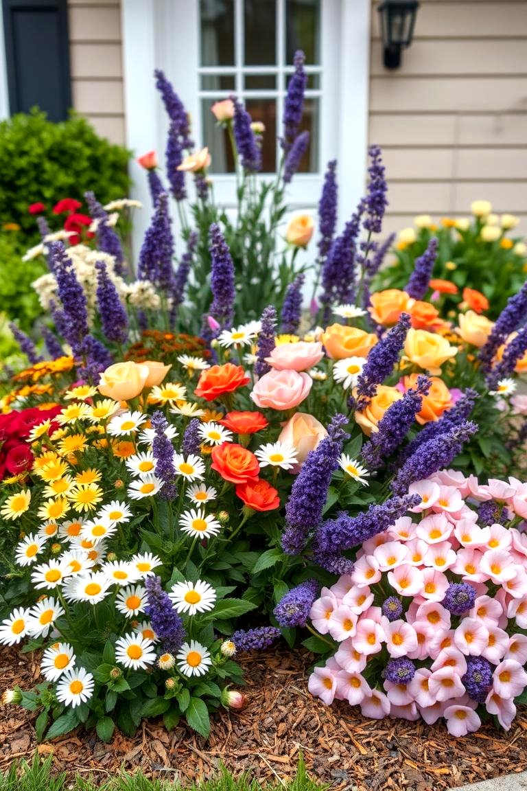 Classic Cottage Garden Flower Bed - 25 Front Yard Flower Bed Ideas