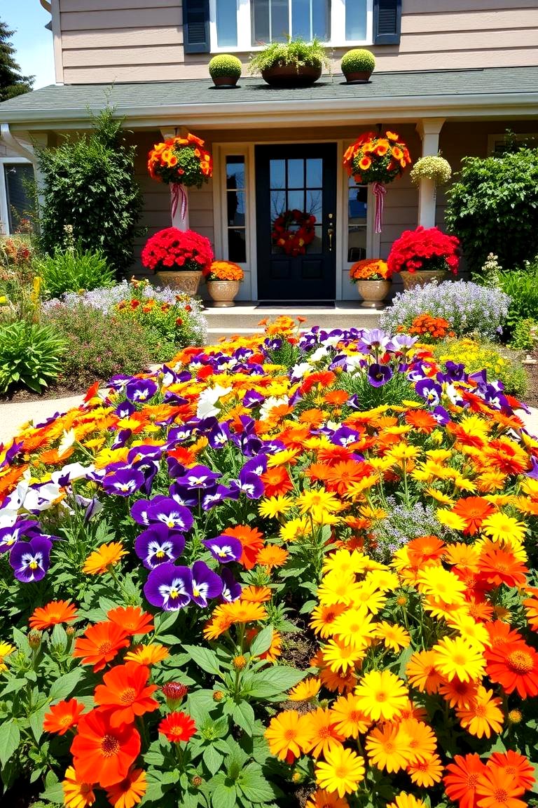Edible Flower Bed for a Unique Touch - 25 Front Yard Flower Bed Ideas