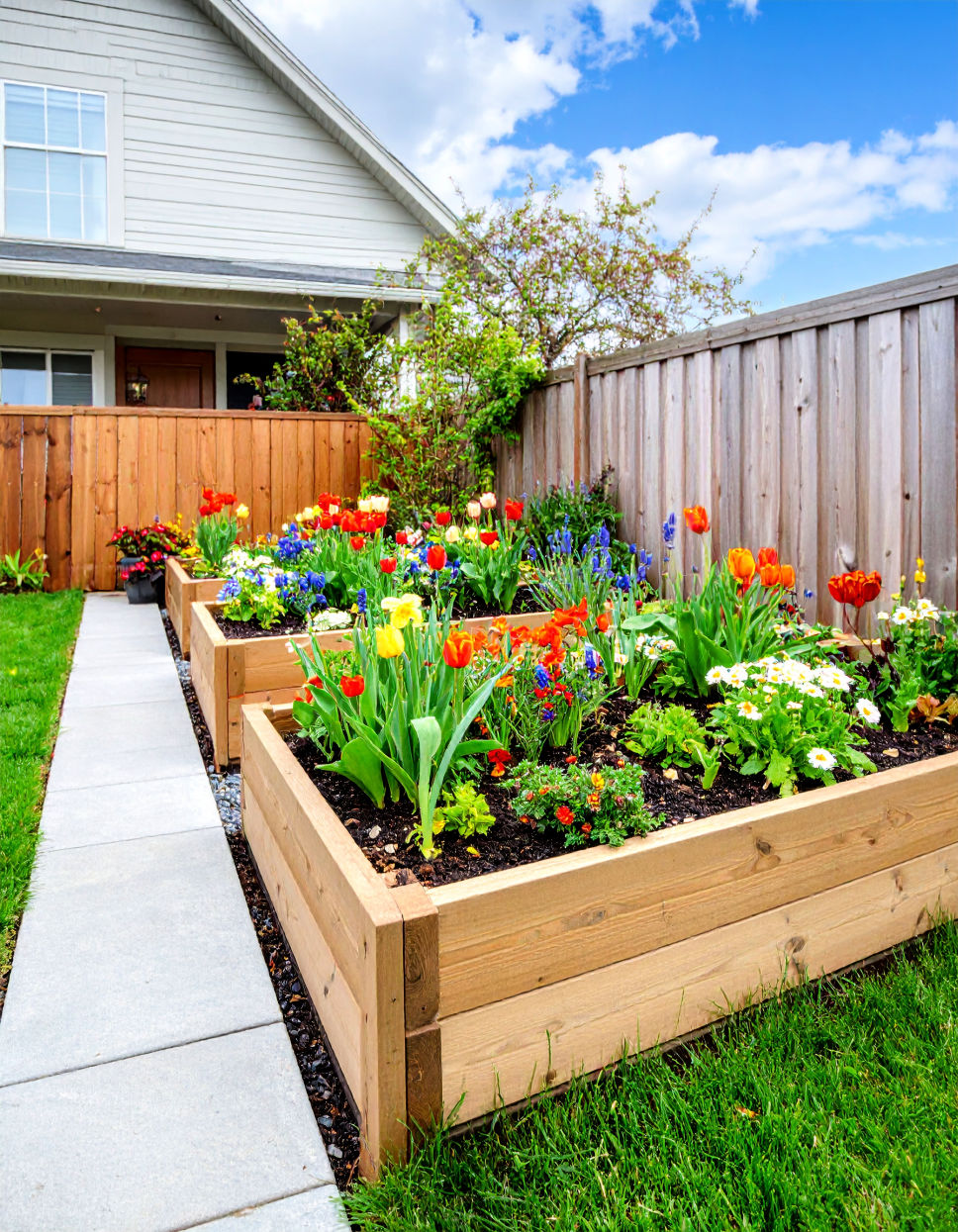 Raised Bed Flower Garden
