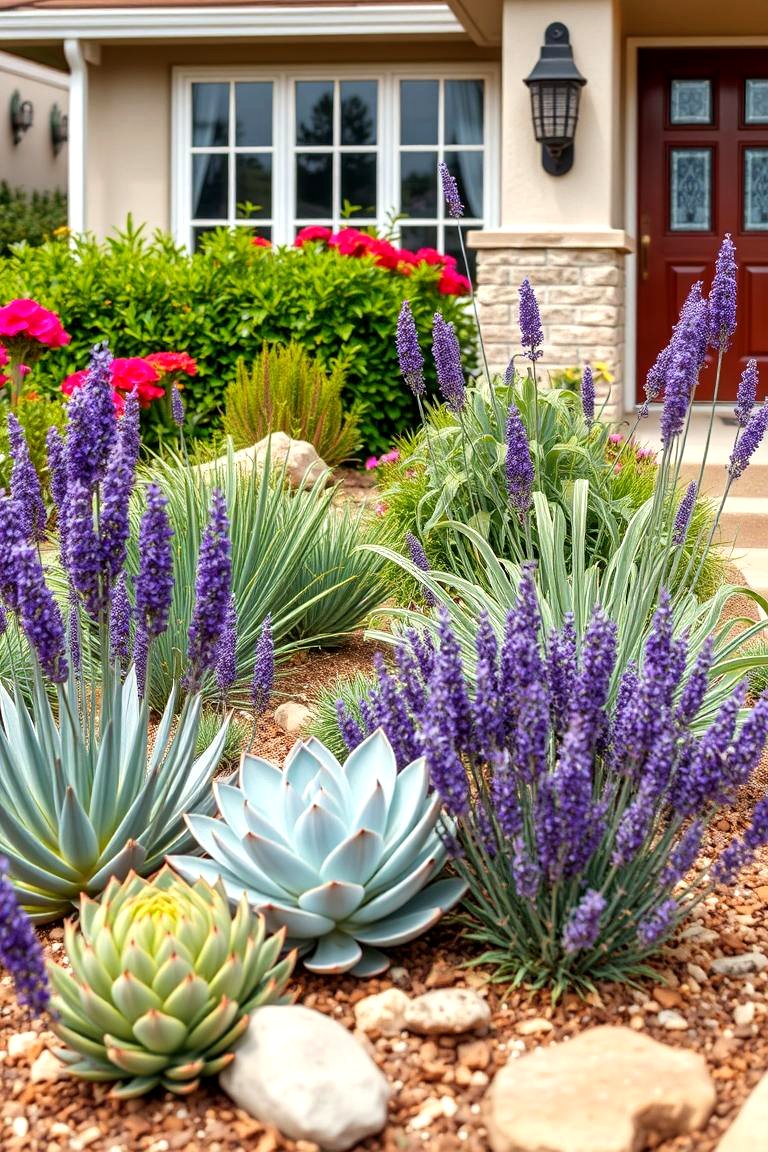 Xeriscape Garden for Water Conservation - 25 Front Yard Flower Bed Ideas